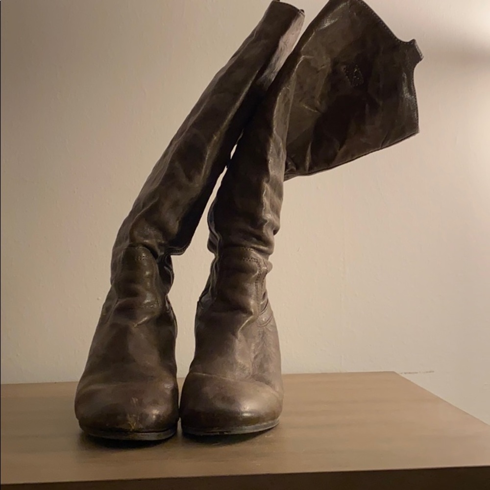 Frye Boots Tall, brownish/grey, size 10